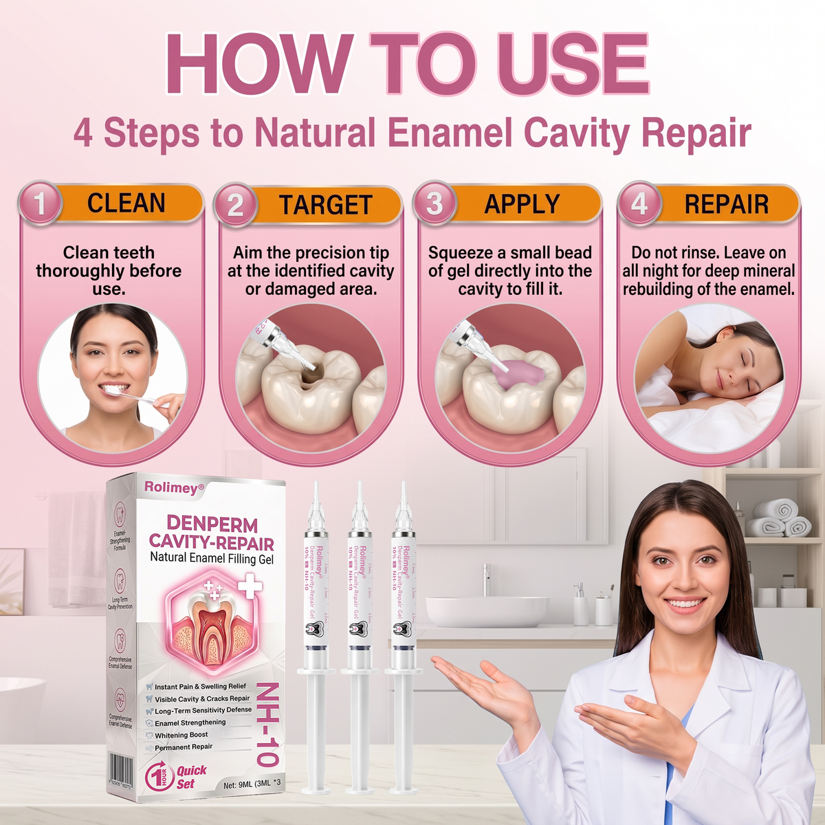 DenPerm Cavity-Repair Natural Enamel Filling Gel