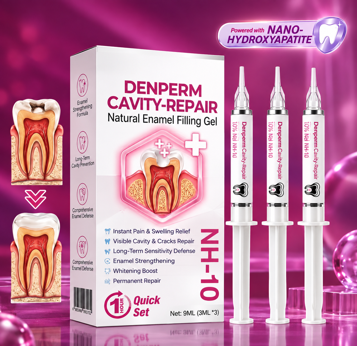 DenPerm Cavity-Repair Natural Enamel Filling Gel