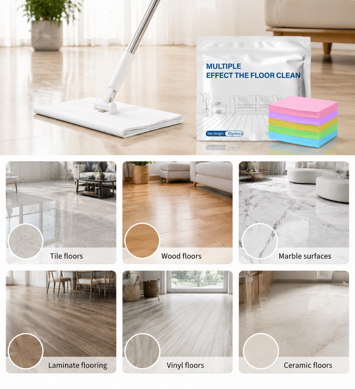 Multi-Surface Antibacterial Cleaner for Hardwood, Tile & Laminate