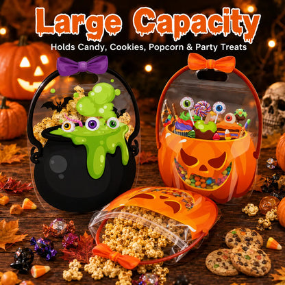 🎃Halloween Plastic Goodie Bags, Trick or Treat Candy Bags 🎃