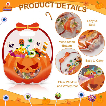 🎃Halloween Plastic Goodie Bags, Trick or Treat Candy Bags 🎃