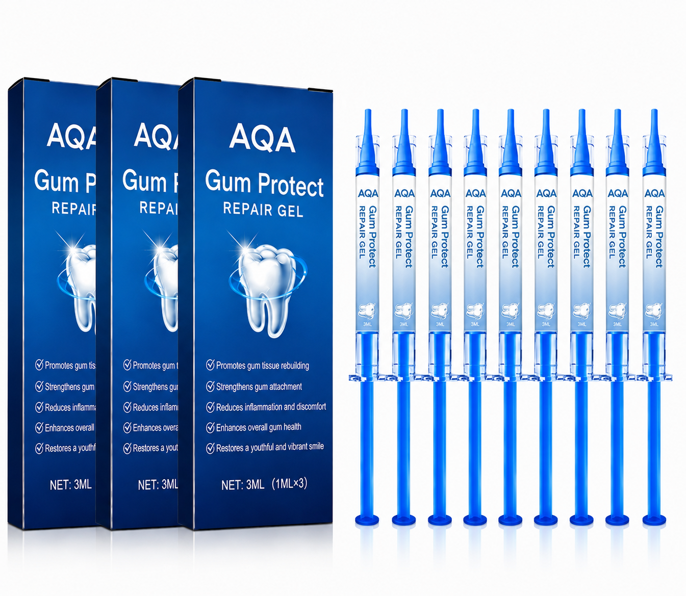 3 boxes (9 syringes total)