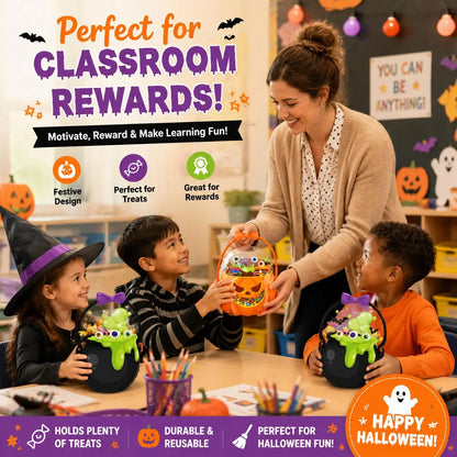 🎃Halloween Plastic Goodie Bags, Trick or Treat Candy Bags 🎃